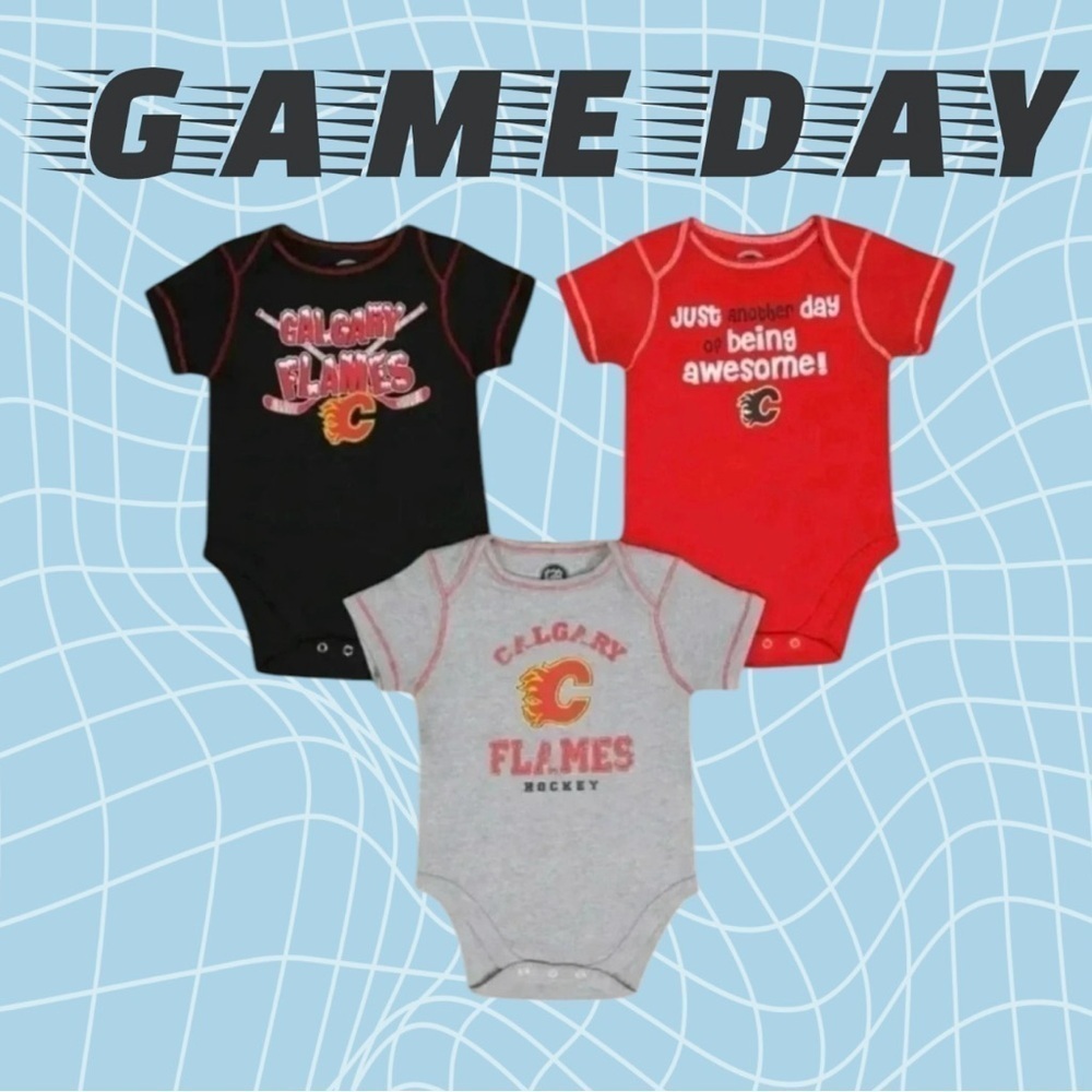 2 for $30 🆕Calgary Flames Infant  3 Piece Set